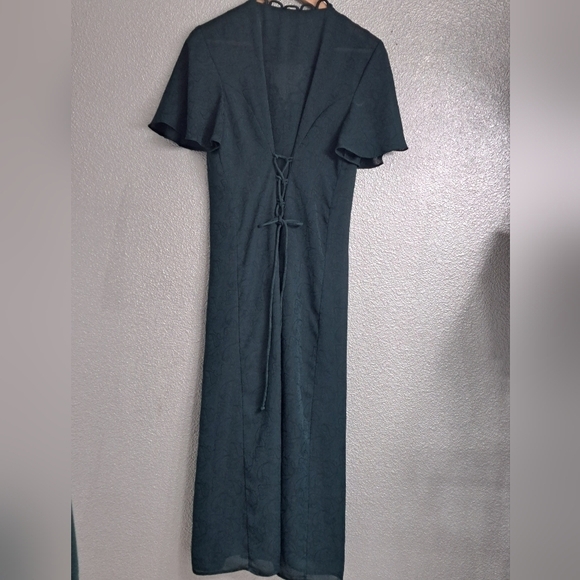 Miss Darby Emerald Green Midi Dress   Size 10 - Picture 12 of 15